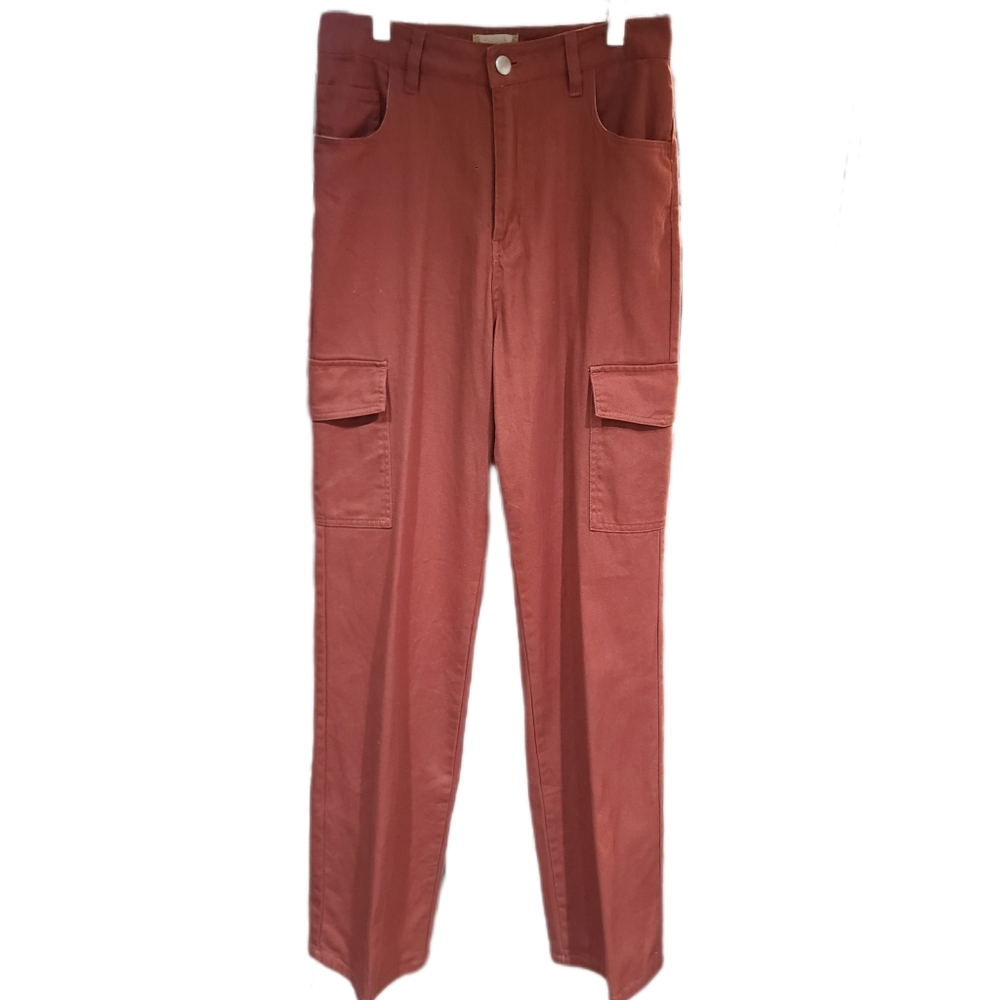Altar'd State Nantucket Reds Terracotta Cargo Pants High-rise Straight Leg S